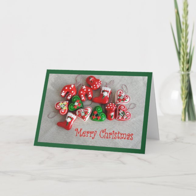 Festiva Tarjeta de felicitación navideña (Anverso)