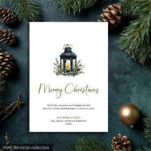 Festiva Tarjeta de Felicitación Navideña Bohemiana Chic Ne