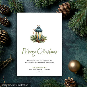 Festiva Tarjeta de Felicitación Navideña Chic Bohemiana Ac