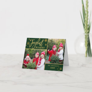 Festiva Tarjeta de felicitación navideña de 3 FOTOS para n