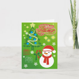 Festiva Tarjeta de Felicitación Navideña de Árbol Festivo
