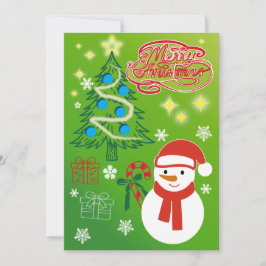 Festiva Tarjeta de Felicitación Navideña de Árbol Festivo