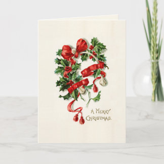 Festiva Tarjeta de felicitación navideña de Feliz