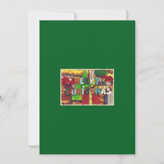 Festiva Tarjeta de felicitación navideña de Feliz (Anverso)