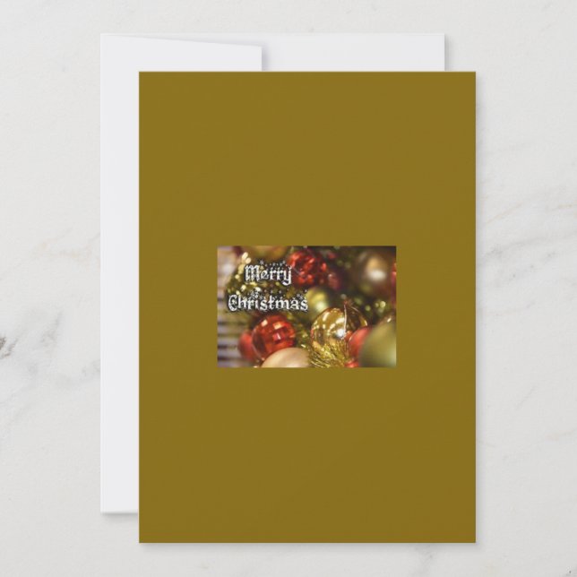 Festiva Tarjeta de felicitación navideña de Feliz (Anverso)