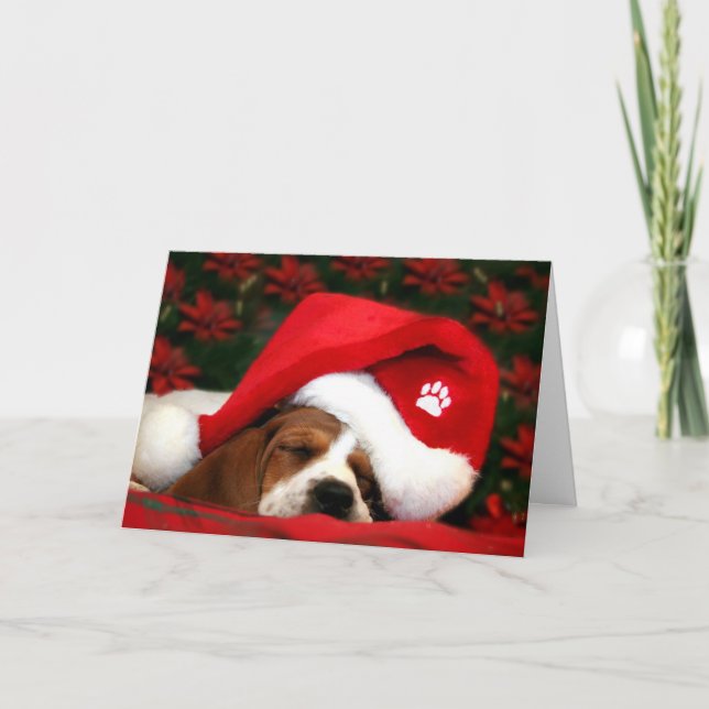 Festiva Tarjeta de felicitación navideña de Feliz (Anverso)