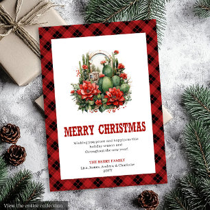 Festiva Tarjeta de Felicitación Navideña de Granja Occiden
