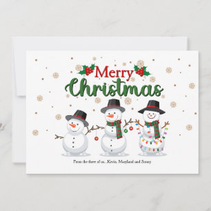 Festiva Tarjeta de Felicitación Navideña de la Familia de 