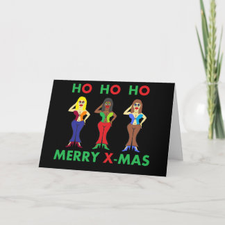 Festiva Tarjeta de felicitación navideña divertida