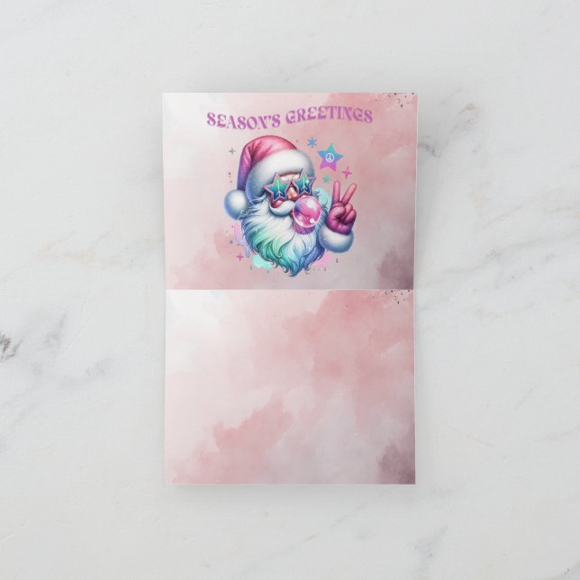 Festiva Tarjeta de Felicitación Navideña Doble (Interior)