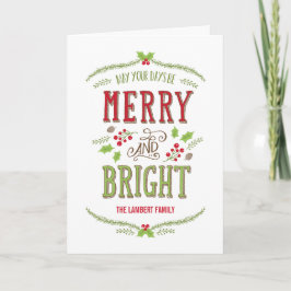 Festiva Tarjeta de felicitación navideña para Navidades br