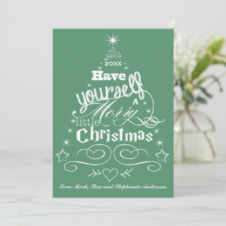 Festiva Tarjeta de felicitación navideña para tipografía d