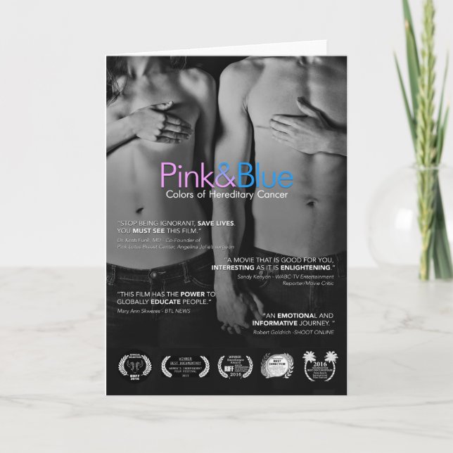 Festiva Tarjeta de felicitación navideña rosa y azul perso (Anverso)