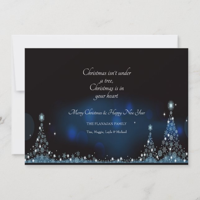 Festiva Tarjeta de felicitación nocturna para navidades (Anverso)