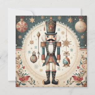 Festiva Tarjeta de felicitación nutcracker Merry Christmas
