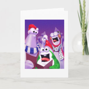 Festiva Tarjeta de felicitación Oog and Goomy™ y Fluff Car