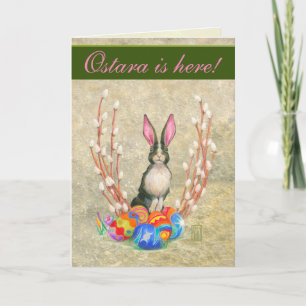 Festiva Tarjeta de felicitación Ostara Bunny