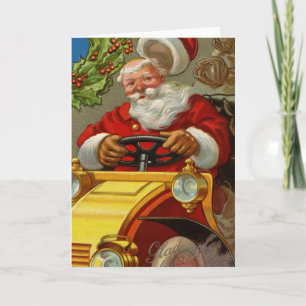 Festiva Tarjeta de felicitación para auto amarillo de Papá