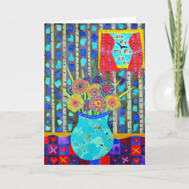 Festiva Tarjeta de felicitación para el Bouquet de la Feli