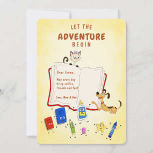 Festiva Tarjeta de Felicitación para el Primer Día de Kind
