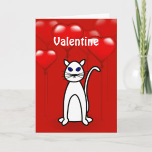 Festiva Tarjeta de felicitación para gatos de el día de Sa