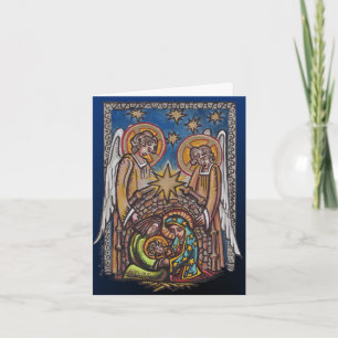 Festiva Tarjeta de felicitación para la escena de la Nativ