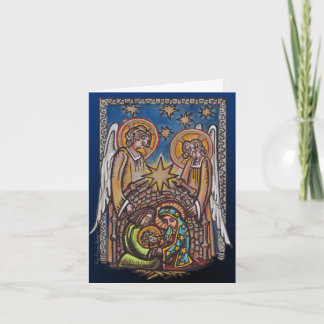 Festiva Tarjeta de felicitación para la escena de la Nativ