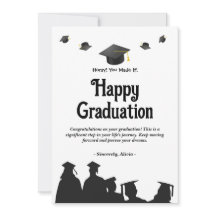 tarjeta de felicitación para la graduación