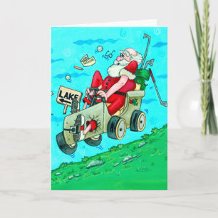 Festiva Tarjeta de felicitación para los Navidades de golf