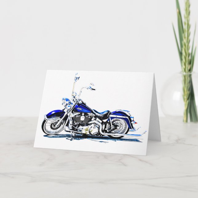Festiva Tarjeta de felicitación para motocicletas (Anverso)