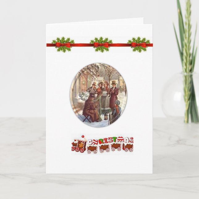 Festiva Tarjeta de felicitación para navidades (Anverso)