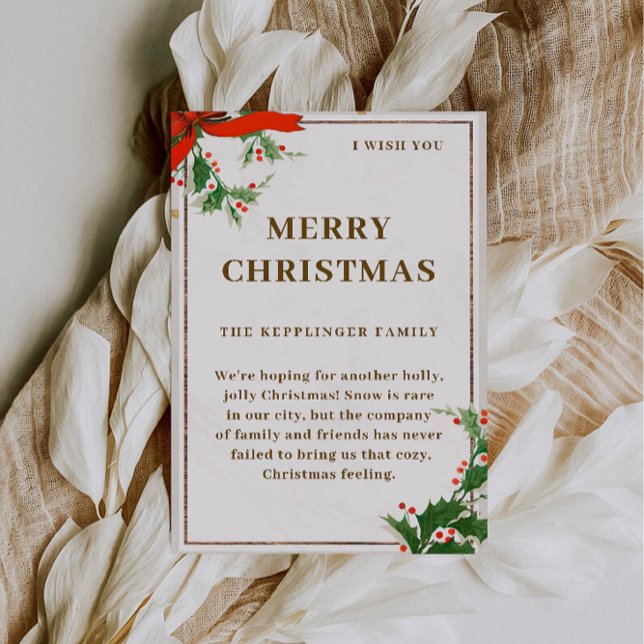 Festiva Tarjeta de felicitación para navidades (Christmas Greeting Card)