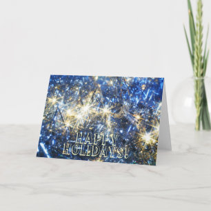 Festiva Tarjeta de felicitación para Navidades azules