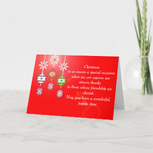 Festiva Tarjeta de felicitación para Navidades de amistad