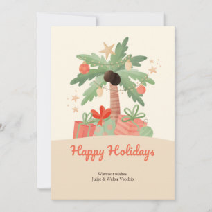Festiva Tarjeta de felicitación para Navidades de árbol de