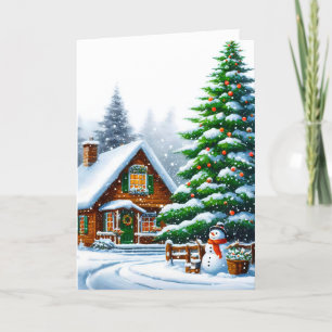 Festiva Tarjeta de felicitación para Navidades de cabinas