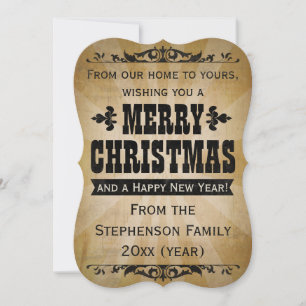 Festiva Tarjeta de felicitación para Navidades de campo pe