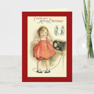 Festiva Tarjeta de felicitación para Navidades de Chica de