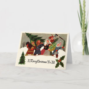 Festiva Tarjeta de felicitación para Navidades de diseño d