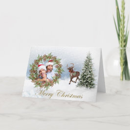 Festiva Tarjeta de felicitación para Navidades de fotograf