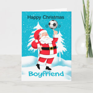Festiva Tarjeta de felicitación para Navidades de fútbol y