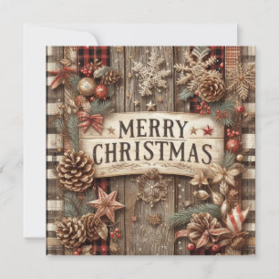 Festiva Tarjeta de felicitación para Navidades de país
