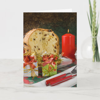 Festiva Tarjeta de felicitación para Navidades de Panetton