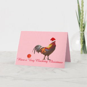 Festiva Tarjeta de felicitación para Navidades de pollo fo