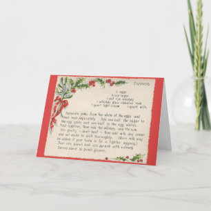 Festiva Tarjeta de felicitación para Navidades de recetas