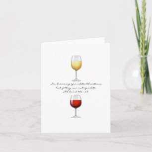 Festiva Tarjeta de felicitación para Navidades de vino