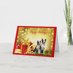 Festiva Tarjeta de felicitación para Navidades del Boston
