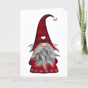 Festiva Tarjeta de felicitación para Navidades Gnome