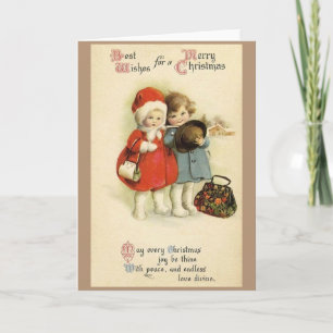 Festiva Tarjeta de felicitación para Navidades infantiles 