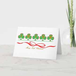 Festiva Tarjeta de felicitación para Navidades irlandeses